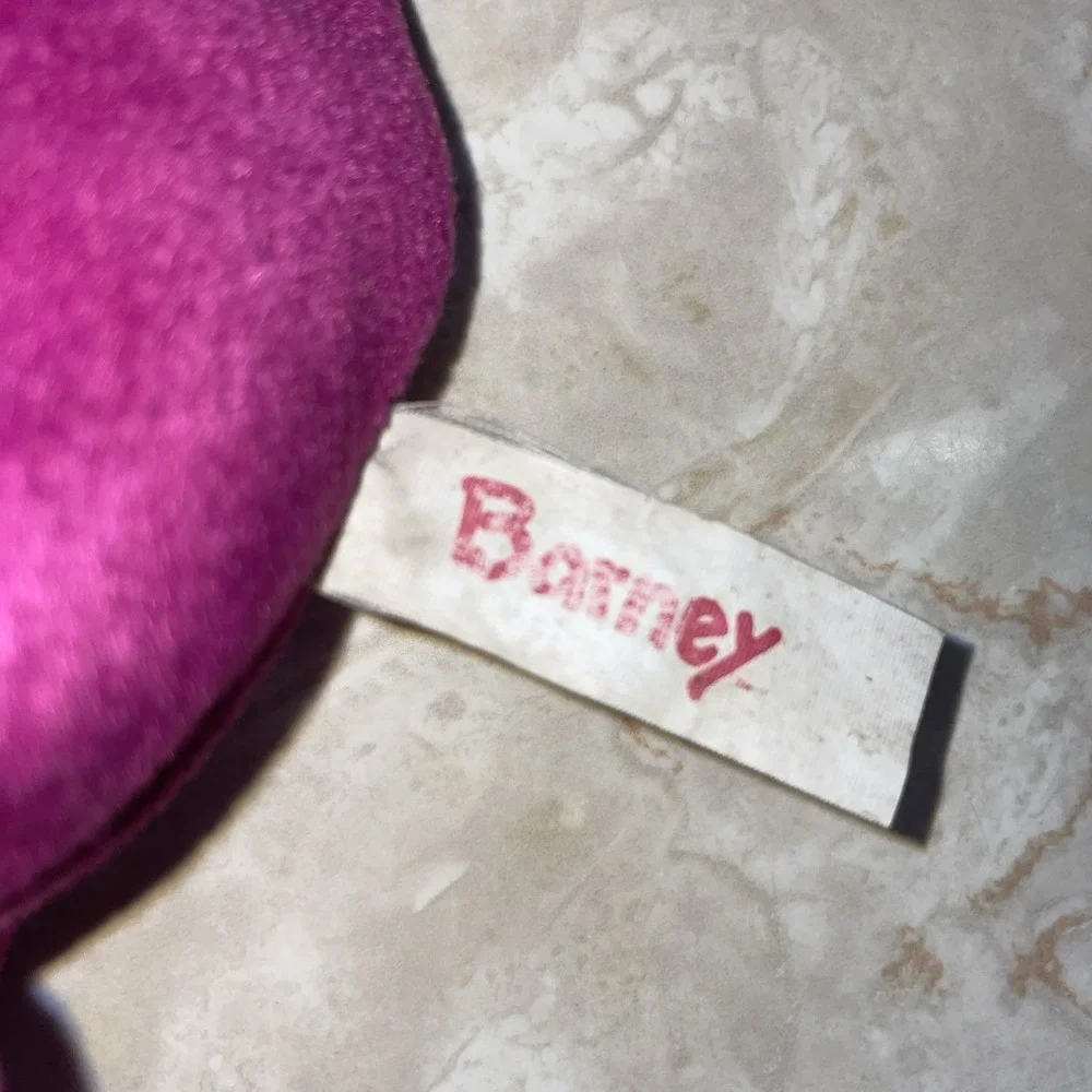 Vintage‎ 1997 Gund Lyons Group Tiny Barney Purple Dinosaur Beanbag Plush 7